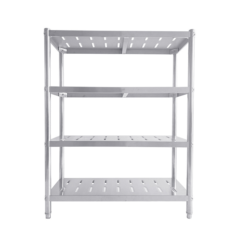 Heavy-duty Stainless Steel Kitchen Storage Shelf Detachable Kitchen Stainless Steel  4 Tires Storage Rack shelf