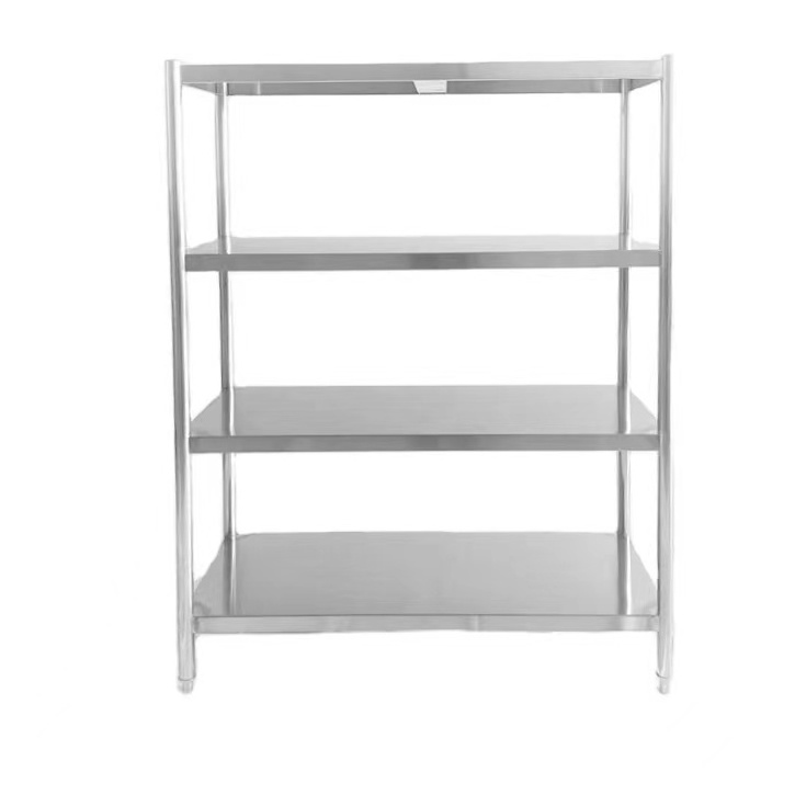 Heavy-duty Stainless Steel Kitchen Storage Shelf Detachable Kitchen Stainless Steel  4 Tires Storage Rack shelf