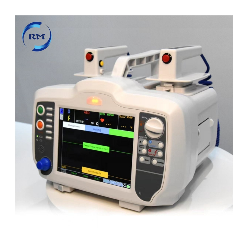 AED Cardiac Biphasic Heart Rate Ecg Aed Machine Defibrillator Portable Automated External Defibrillator