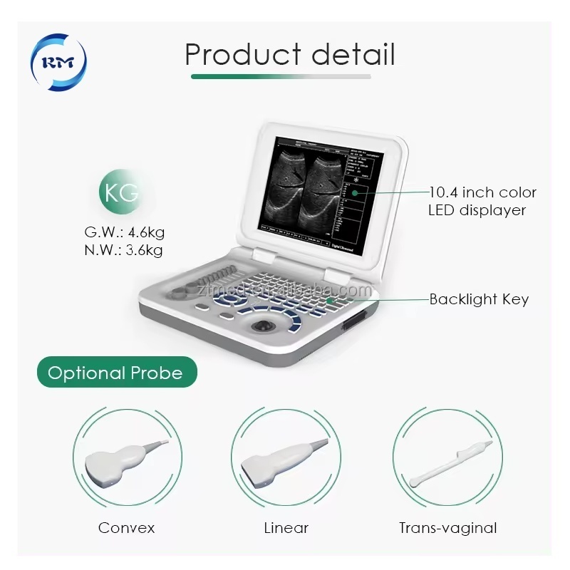 Rayman LED Laptop Ultrasound Scanner Hospital Black and White Portable Ultrasound Scanner for animals