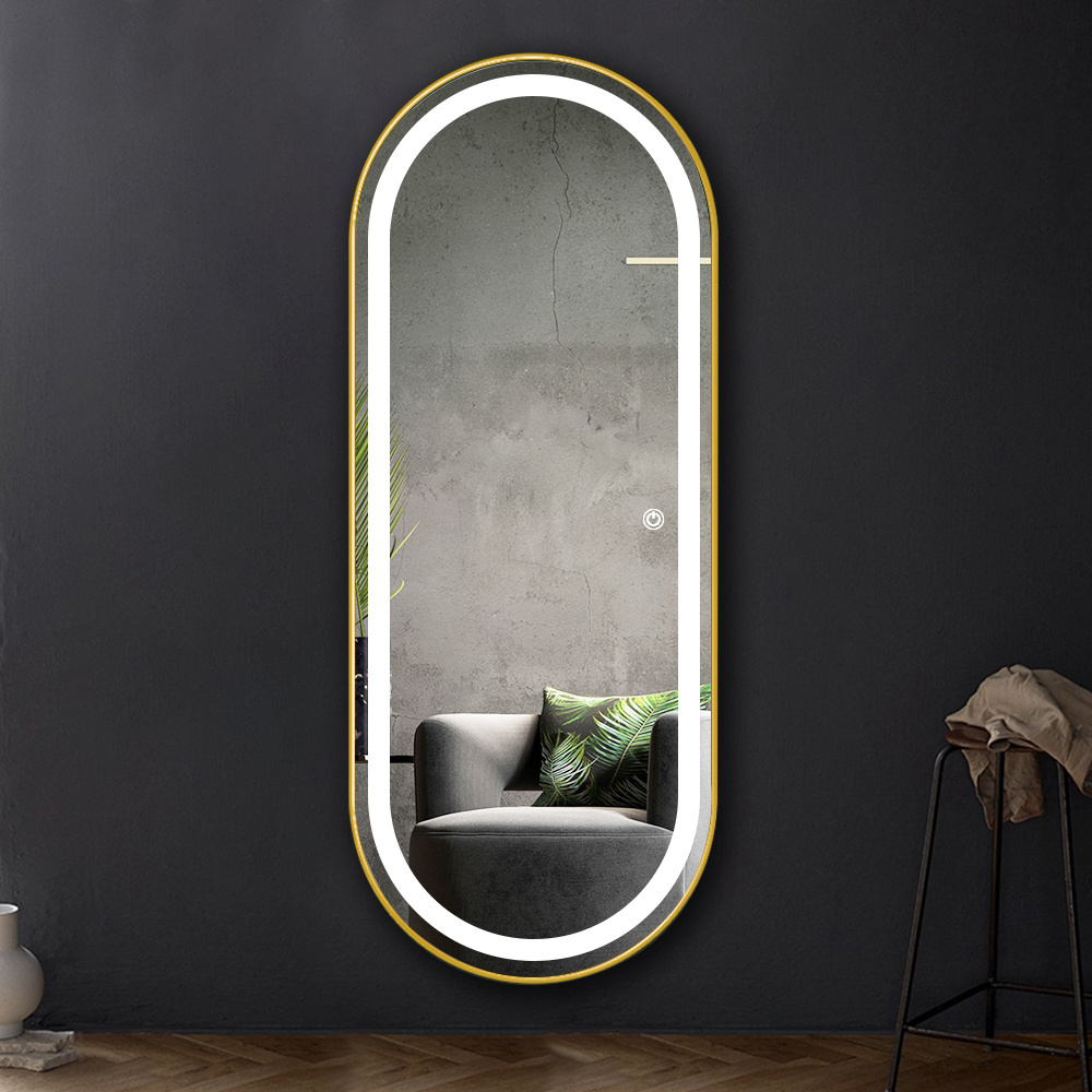 New Model Bathroom Mirror Led lighted Vanity Mirror with anti-fog Time Temperature Display LED mirror with lights