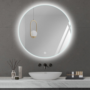 Rongchang 60*60/80*80cm Round Backlit Bathroom Mirror With Led Light And Bluetooth Frameless Cheap Bathroom Mirror