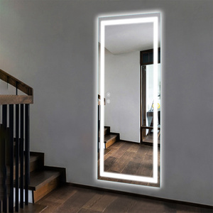 Rongchang Dressing Makeup Dimmable Light Wall Mounted Anti-fog Sensor Touch LED Light Mirror Bathroom Full Length Smart Mirror