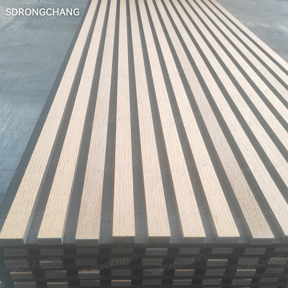 Rongchang Acoustic Panel Diffusion Wall Soundproof Slat Wooden Fiber Sound Proof Wall Panels