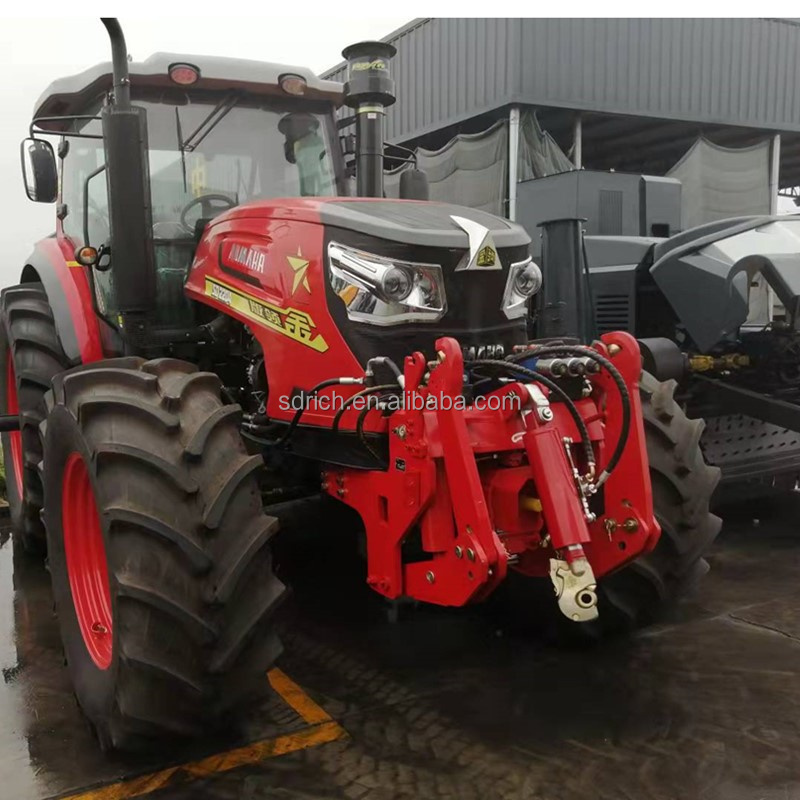 80hp 90hp 100hp 120hp four wheel tractor matched with multi-function front three point linkage and front PTO