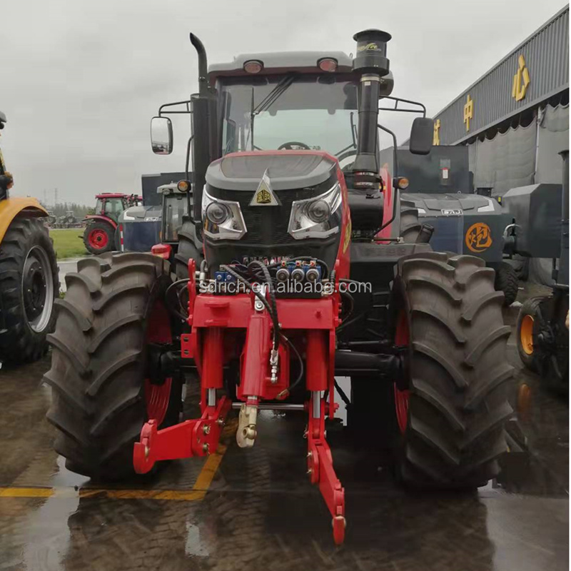 big power tractor mounted front three point hitch and front PTO shaft with grass mower