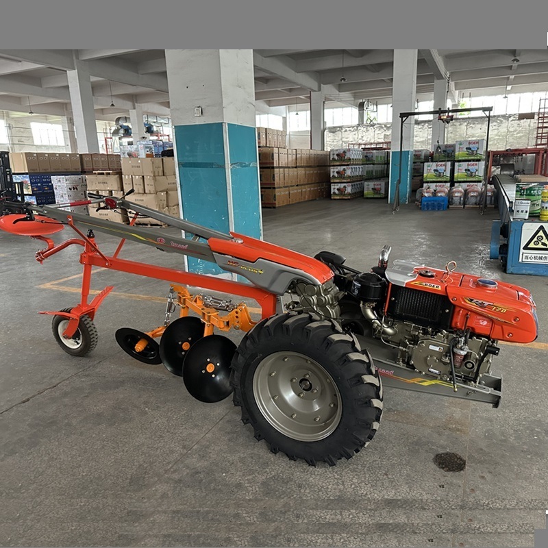 two wheel tractor with disc plough plow and iron wheel kubota engine for farm for sale with batch sell price