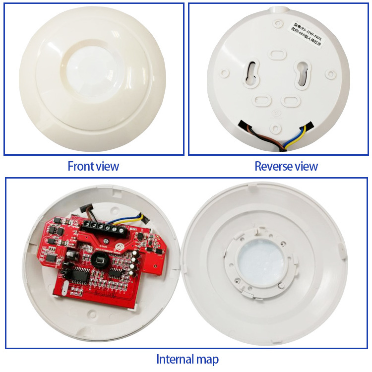 Ceiling Microwave Infrared Motion Detector RS485 PIR Motion Sensors Switch for anti-theft