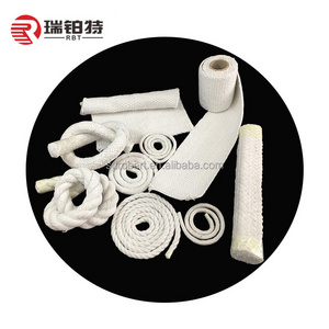 2300F Thermal Insulated Glass Woven Fabric 1260 Ceramic Fiber Cloth Tape Yarn Rope With SS Wire Reinforced