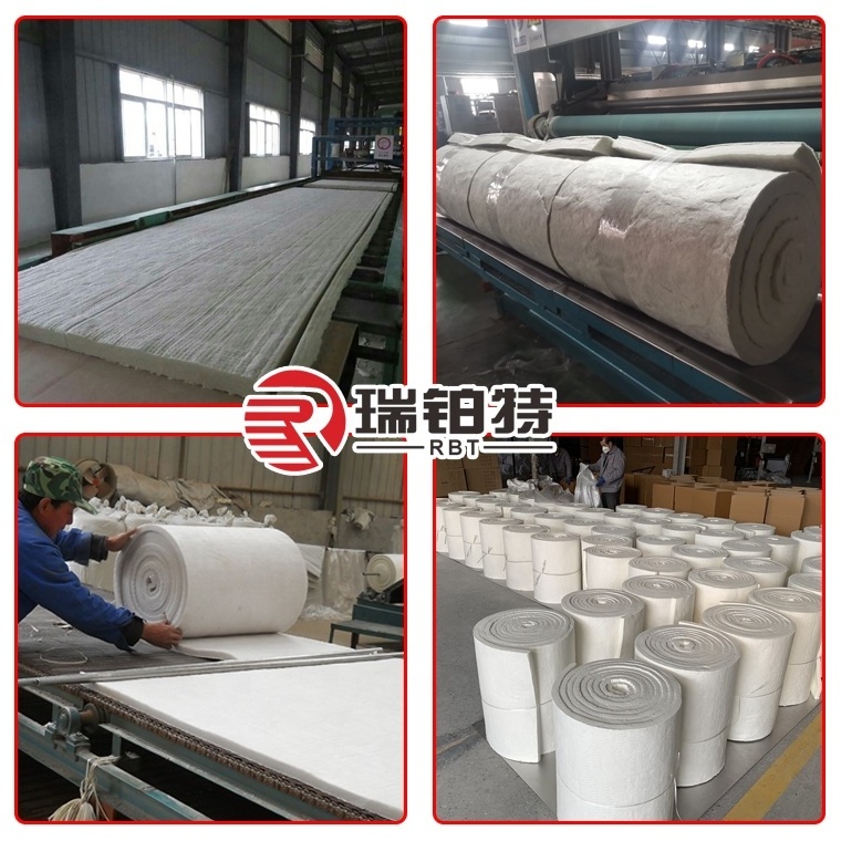 Ceramic Fiber Insulation Baffle Fire Blanket Excellent Tearing Resistant White Ceramic Fiber Blanket For Industrial Furnace