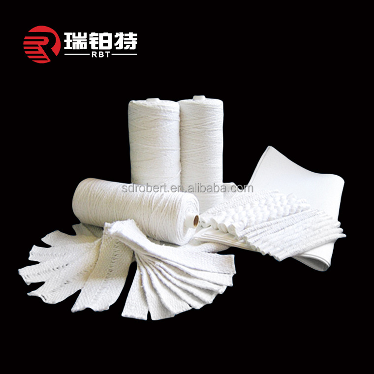 2300F Thermal Insulated Glass Woven Fabric 1260 Ceramic Fiber Cloth Tape Yarn Rope With SS Wire Reinforced