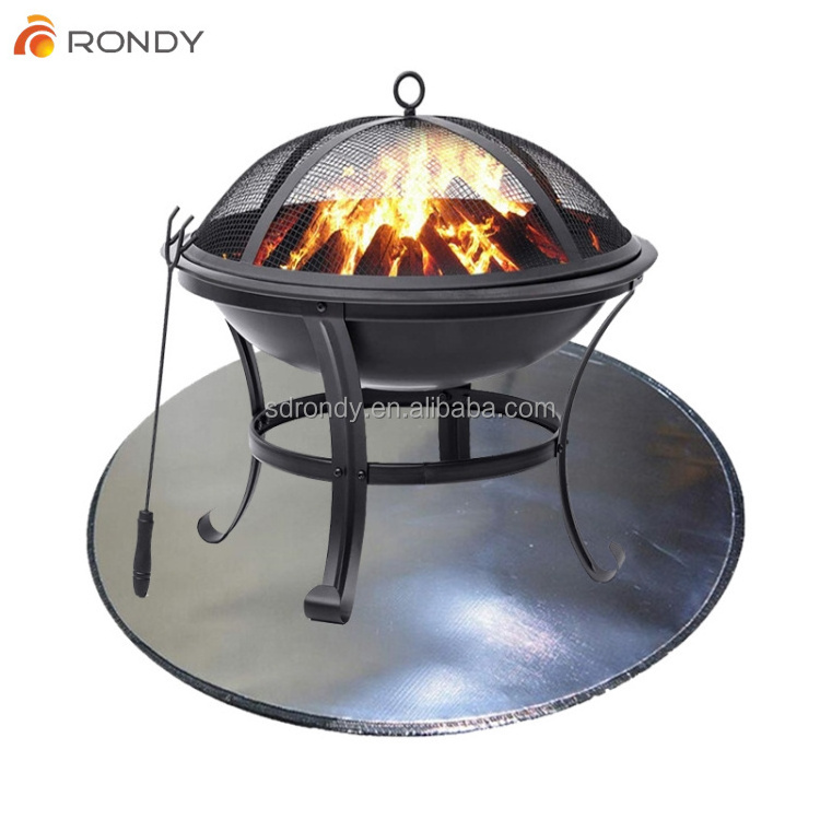 Outdoor Camping Bbq Fire Pit Lawn Mat Fire Blanket Gas  20 24 28 30 32 36 38 40 Inches Fireproof mat for fire pit