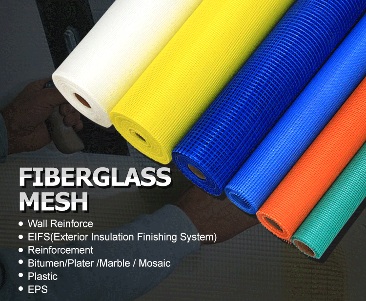 fiberglass scrim woven material 4x4 160gr/m2 fiberglass wall plaster net stucco fibre wall mesh