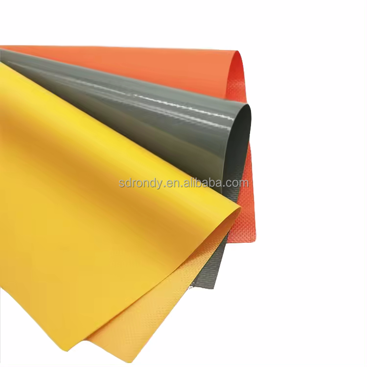 waterproof 500d 0.5mm thickness pvc vinyl laminated plastic poly tarpaulin roll material fabric for cover tent