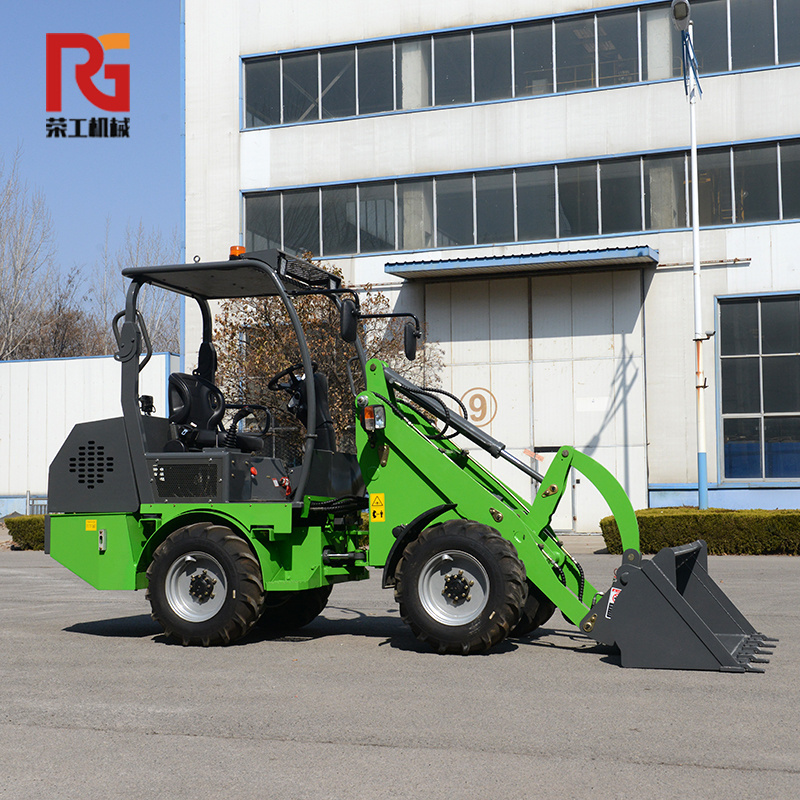 Open Cab Small Compact Multifunctionality Cheapest Smallest Electric Bucket Wheel Loaders Electrical Four Wheeler Loader