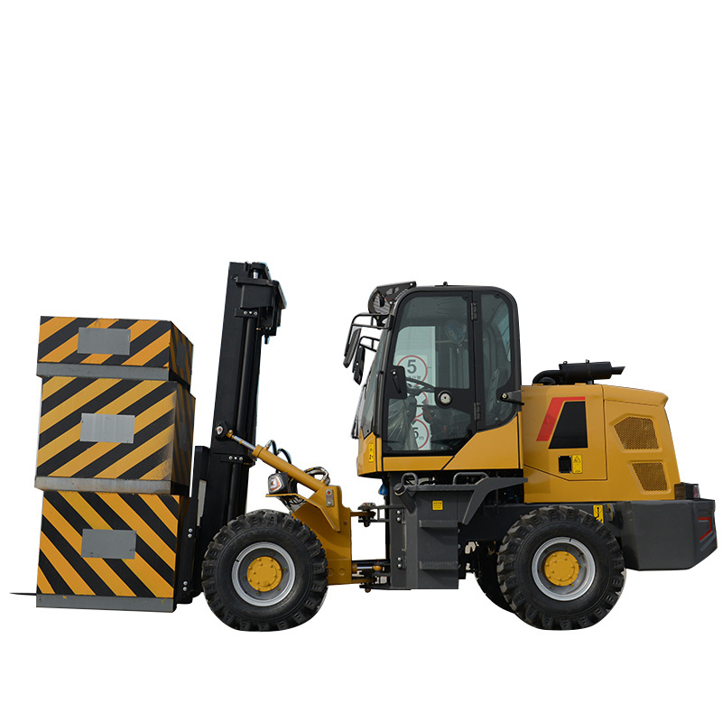 Hight Reach 5M Engine 4X4 Forklift Truck With Hyundai Cherry Picker Forklift Lamp Price