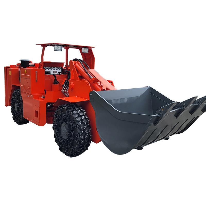 front mini log wheel mining equipment mucking underground loader with crane backhoe bucket snow blower