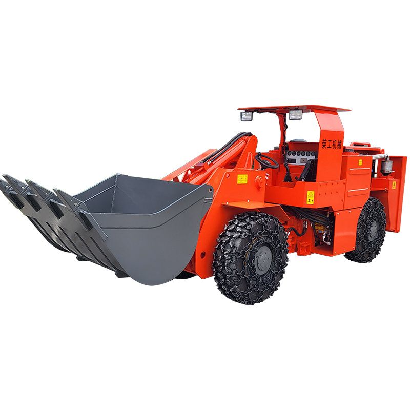 front mini log wheel mining equipment mucking underground loader with crane backhoe bucket snow blower