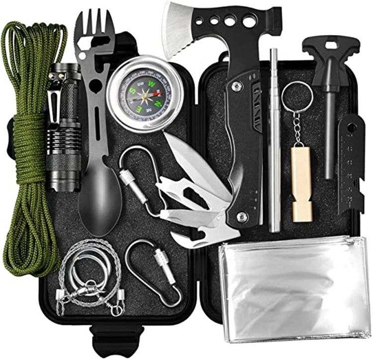 Hot Selling 14 in 1 Emergency Survival Kit and Equipment Cool Top Gadgets Gifts for Dad Husband Fathers Day