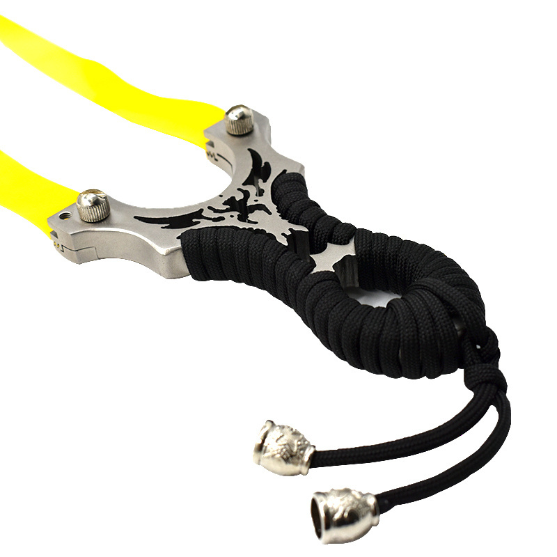 Outdoor hunting professional slingshot metal material slingshot with rubber band and laser