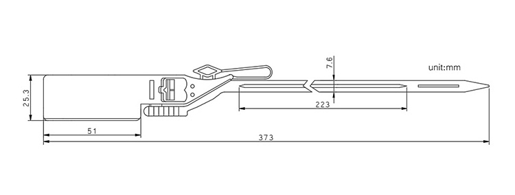 Ruier REP304 Pull Tight Self-locking Logistics Plastic Seals Security Seals For Container