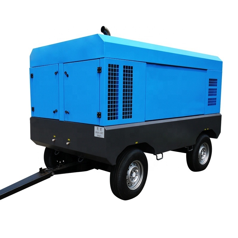 Portable screw air compressor off road air compressor with diesel engine