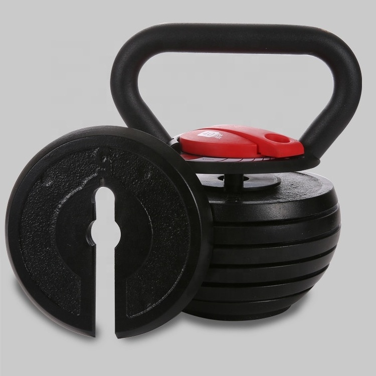 China Sports Equipment 20 LB 40 LB Adjustable Cast Iron Kettlebell with Customized Color