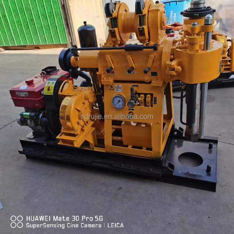 Mobile 200m Rotary Hole drilling machine Wheel Mine Core Mini Drilling Rig