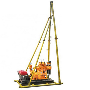 Mobile 200m Rotary Hole drilling machine Wheel Mine Core Mini Drilling Rig