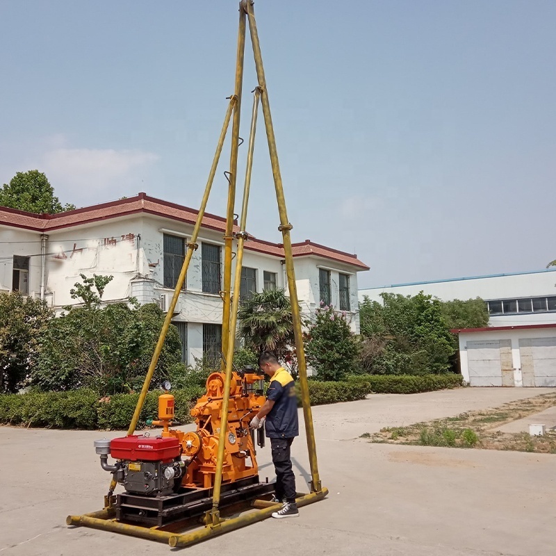 Mobile 200m Rotary Hole drilling machine Wheel Mine Core Mini Drilling Rig