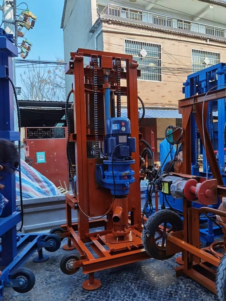 Electric hydraulic rotary drilling rig small well drilling machine water drill rig