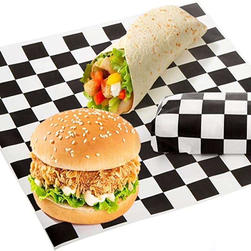 customized square food wrappers printed baking paper greaseproof paper