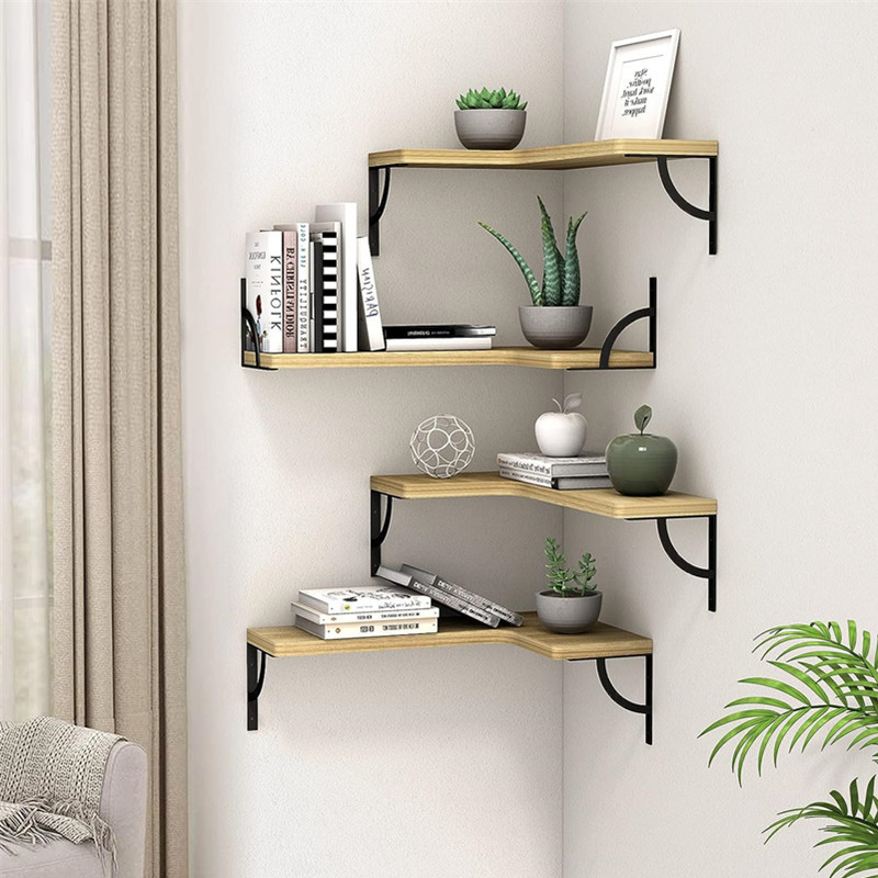 Corner Floating Shelves Wall Mounted Set of 4