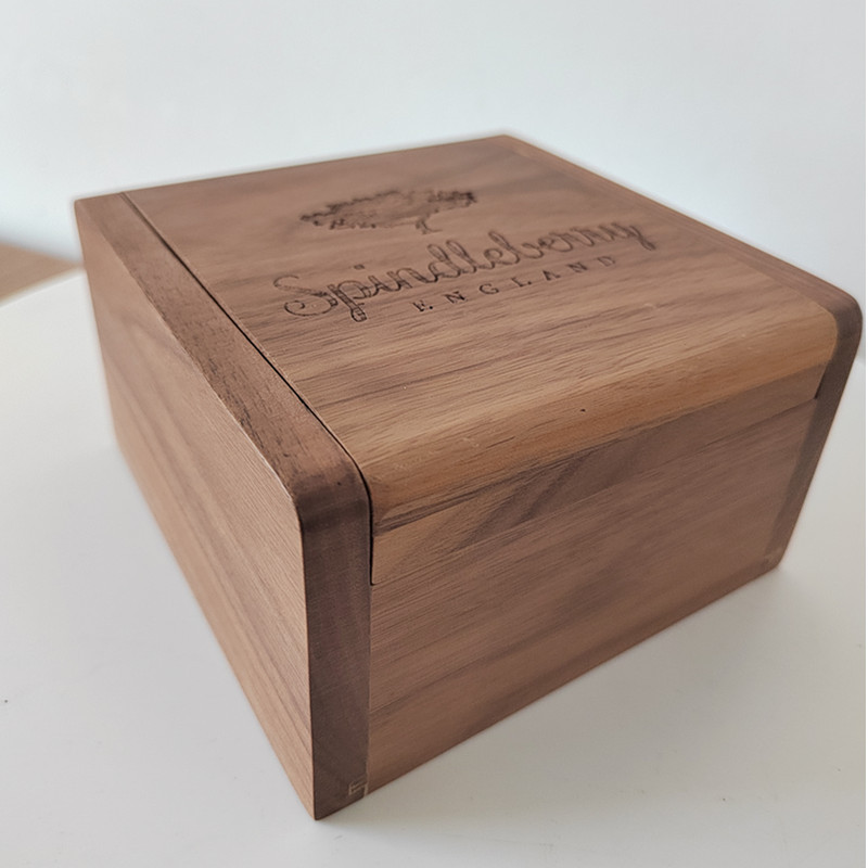 Custom luxury walnut wood packing box wooden gift box