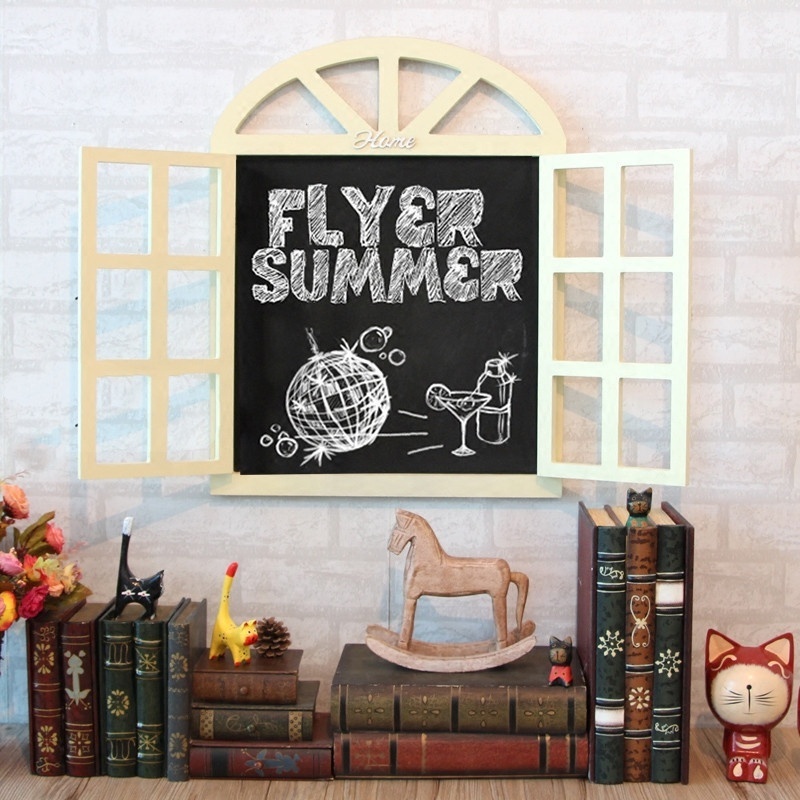 Wooden Coffee Shop Wall Decoration Blackboard Message Board