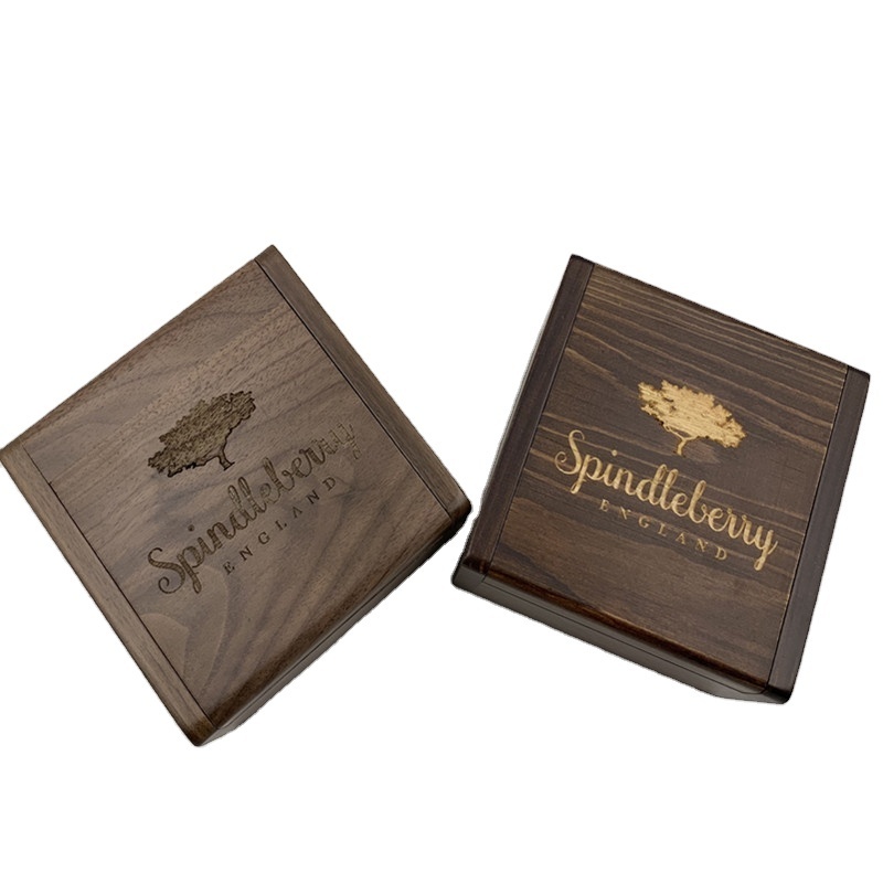 Custom luxury walnut wood packing box wooden gift box