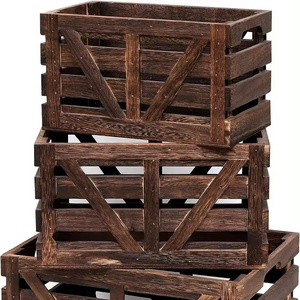 Cheap Rustic Decorative wooden crate box Home Wooden Crates for display gift