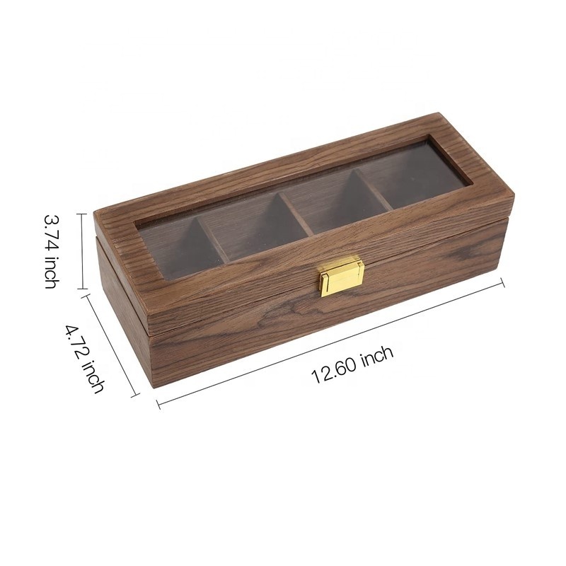 Luxury wood tea set storage boxes organizer wooden tea bag box