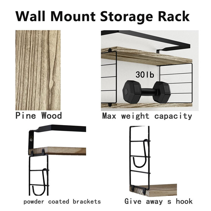 Bathroom Shelves with Tissue Rack &Towel Bar