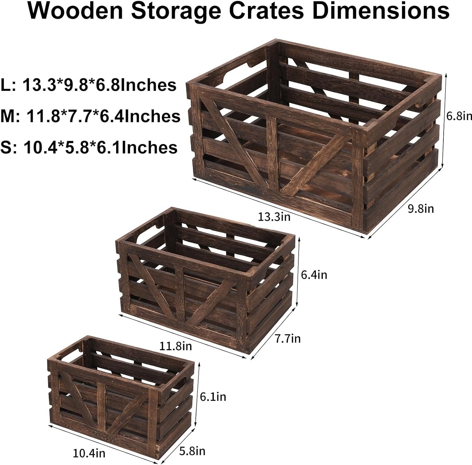 Cheap Rustic Decorative wooden crate box Home Wooden Crates for display gift