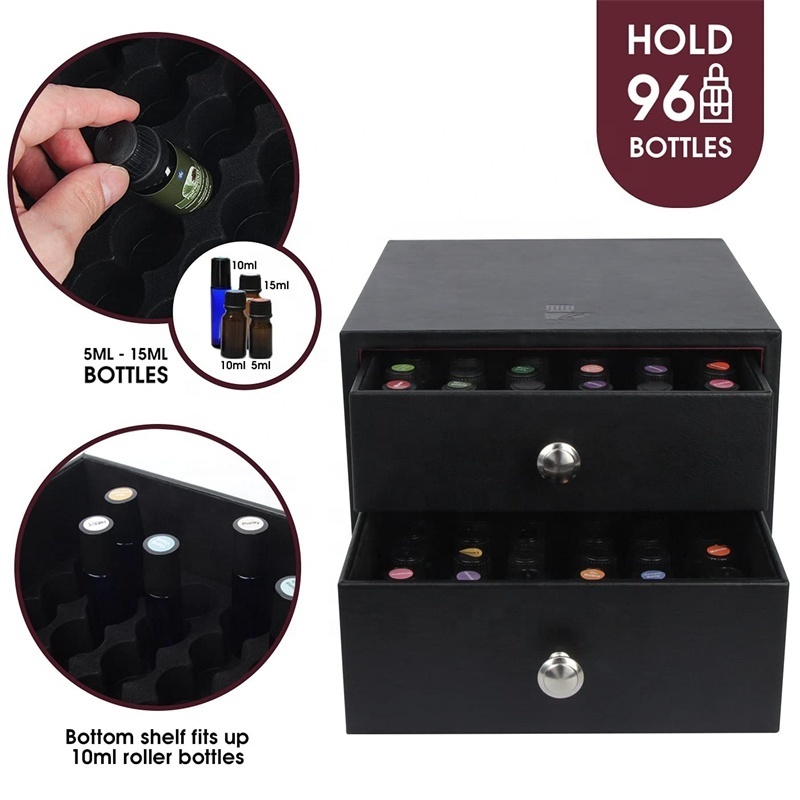 black high glossy lacquce wood craft mdf wooden essential oil wholesale perfume box