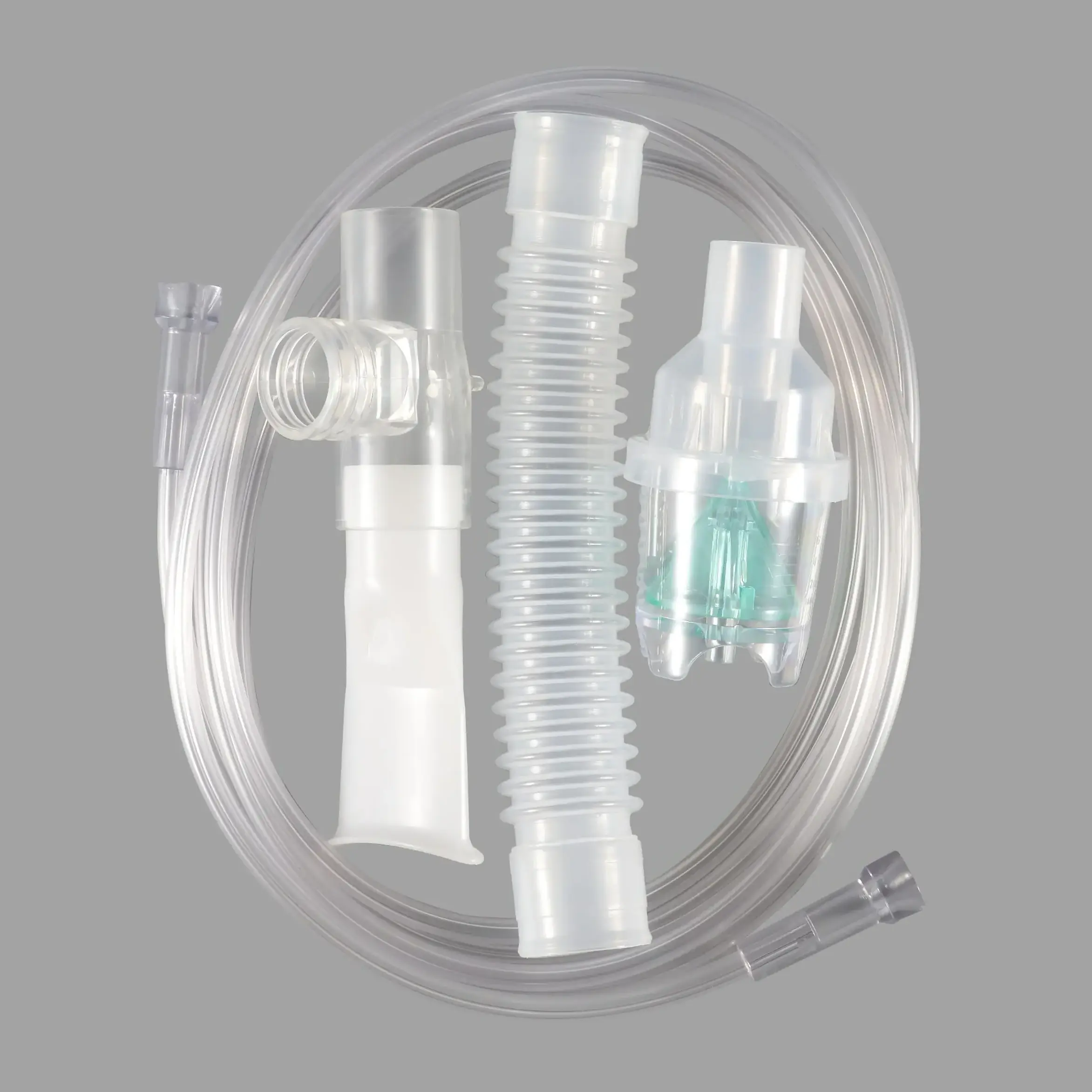 Single Use Medical Nebulizer PVC Transparent Oxygen Mask With Tubing