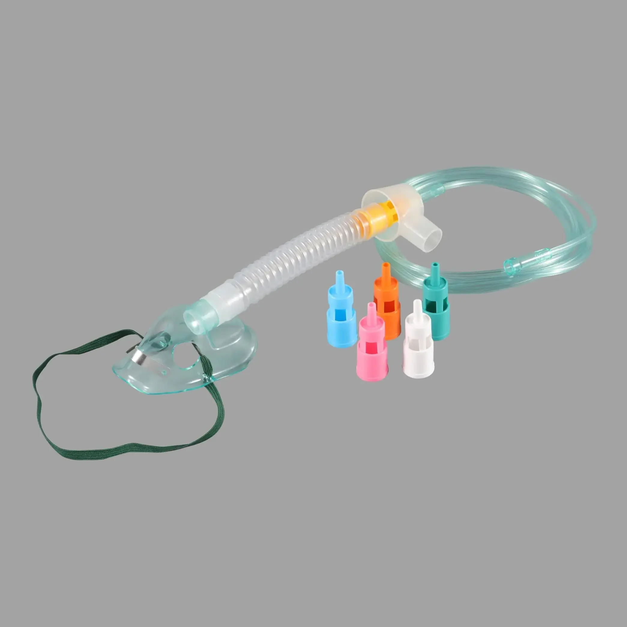 Single Use Medical Nebulizer PVC Transparent Oxygen Mask With Tubing