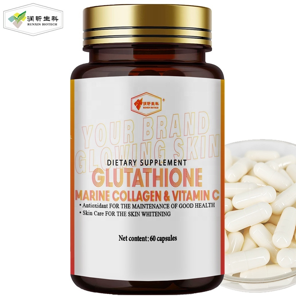 OEM health care capsules l-glutathiones Vitamin C Collagen Skin Whitening Capsule