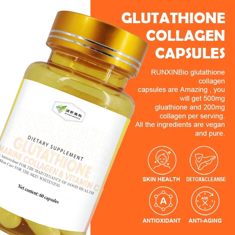 OEM health care capsules l-glutathiones Vitamin C Collagen Skin Whitening Capsule