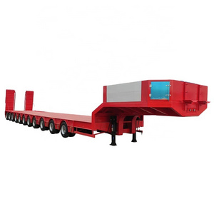 11 Axles 40ft 100 Ton Heavy Duty Low Bed Flatbed Semi Trailer for Sale in Dubai