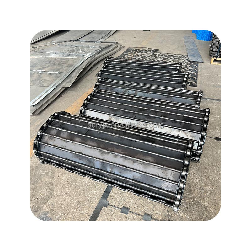 Factory direct sales steel/stainless conveyor belt plate parts for chip removing conveyor