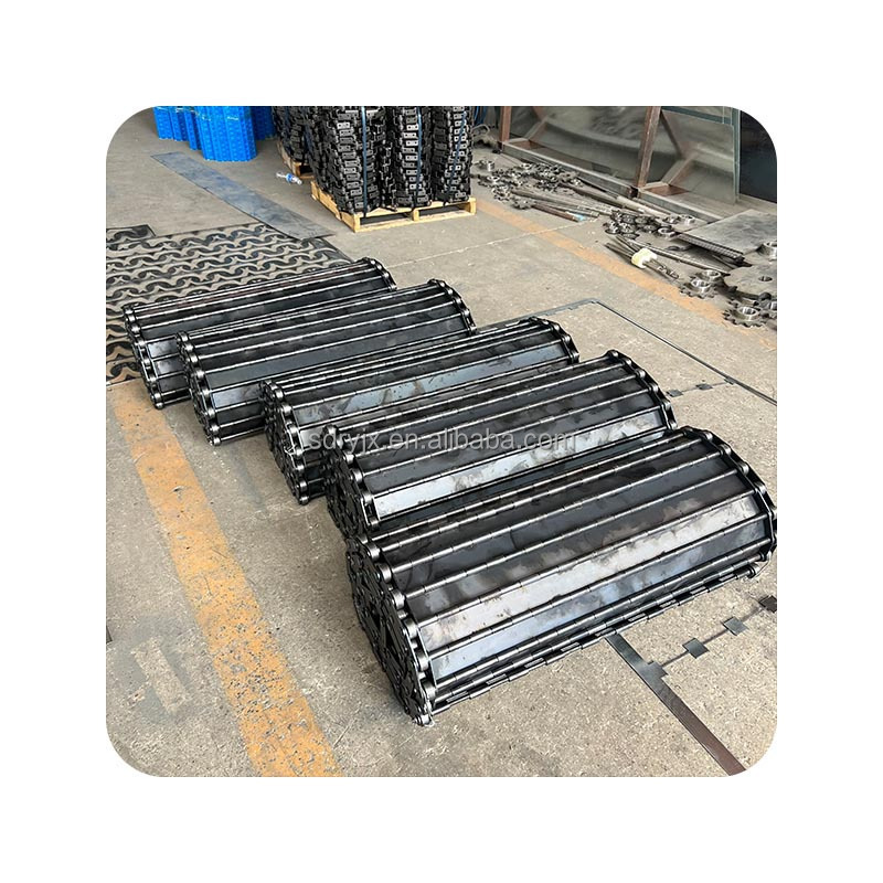 Factory direct sales steel/stainless conveyor belt plate parts for chip removing conveyor