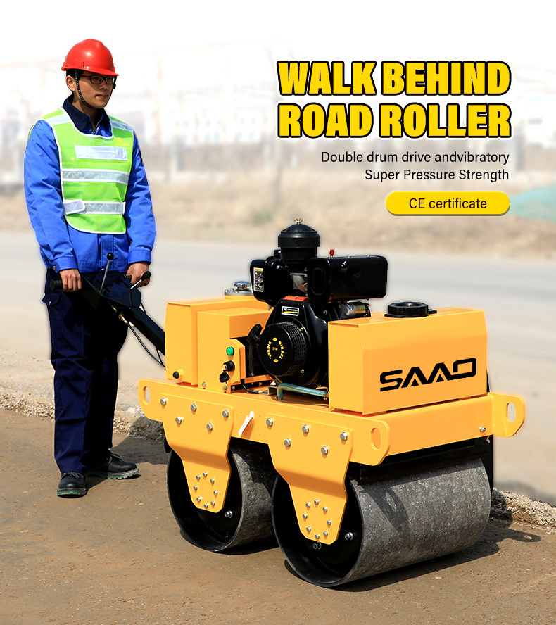 mini vibrating roller Different Weight 600kg /800kg /1000kg /2000kg Mini Vibrating Road Roller  Compactor Xmr153 main image 1