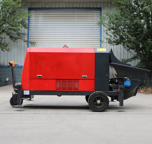 New Portable Concrete Mixer Pump Electric Horizontal  37 kw Mini Pouring Pump